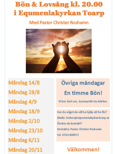  Bön & Lovsång 23 Oktober